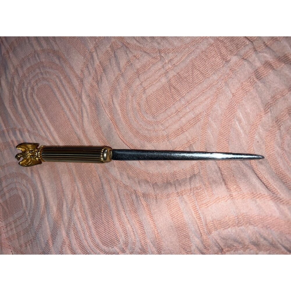 Vintage Napier Brass plated Eagle Motif Letter Opener Collectible Desk Accessory